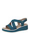 Anatomic Women's Leather Platform Shoes Blue