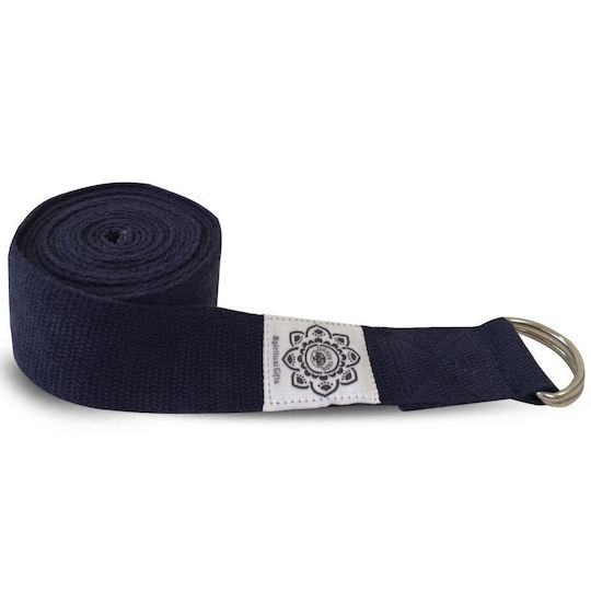 Yoga Strap D-ring Cotton Navy XL 270cmx4cm