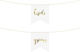 Chair Signs Bride & Groom White Gold