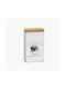 TnS Vase for Sugar with Lid Metallic White 9x6x16cm