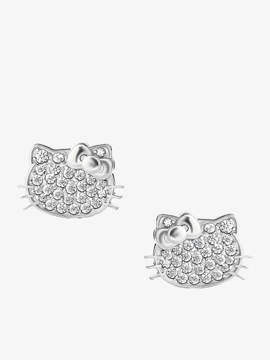 Hypoallergenic Kids Earrings Studs with Stones from Silver