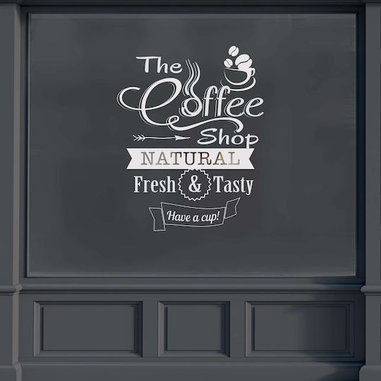 Coffee Shop Shop Window and Wall Sticker 60x50cm