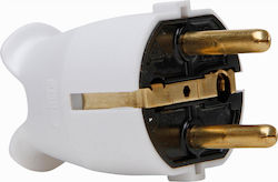 Schuko-Stecker männlich weiß 1-k175701009