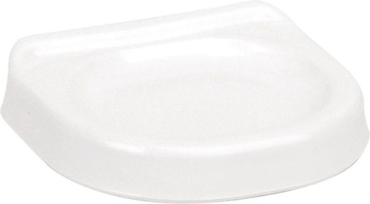 Technoset Tabletop White Plastic Soap Dish 100-082