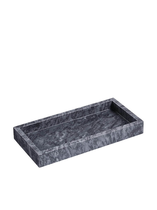 Navaris Marmor Schmuckablage 25 x 12 x 3 cm Schwarz