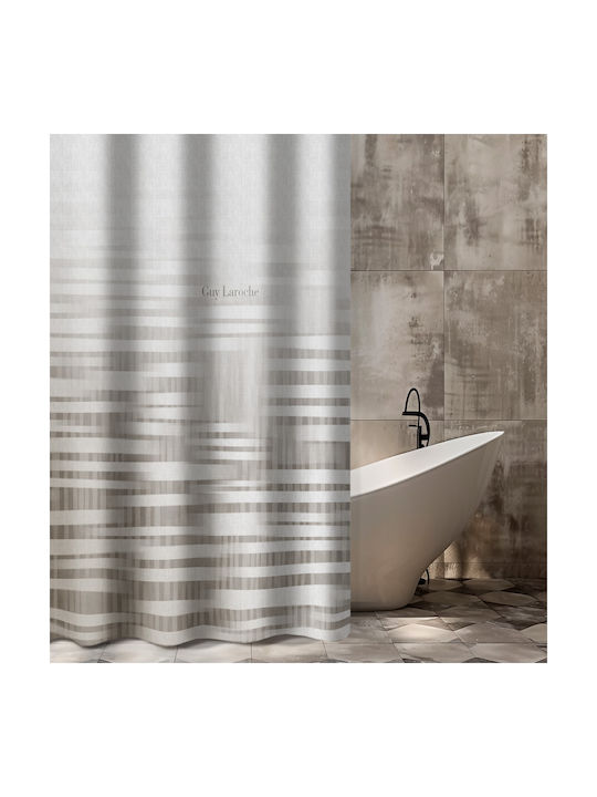 Guy Laroche Cuba Shower Curtain 180x185cm Grey