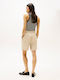 Damen Bermuda Leinen Classic Beige