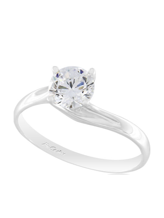 Fa Cad'oro Einzelstein aus Weißgold 14K