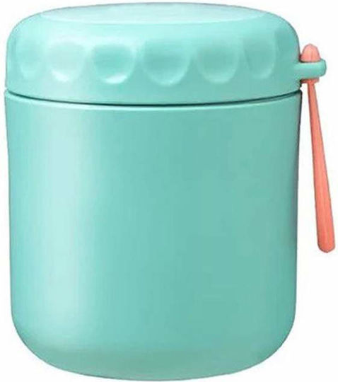 Bol Termic Siks Lingură pentru Supă Inclusă Fabricat din Oțel Inoxidabil 430 Ml Mini Termos Prânz Turcoaz Bol Termic Siks Lingură pentru Supă Inclusă Fabricat din Oțel Inoxidabil 430 Ml Mini Termos Prânz Turcoaz