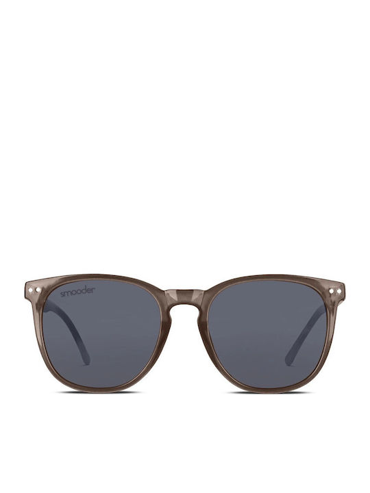 Smooder Unisex Sonnenbrille mit Gray Holz Gestell und Gray Linse X002