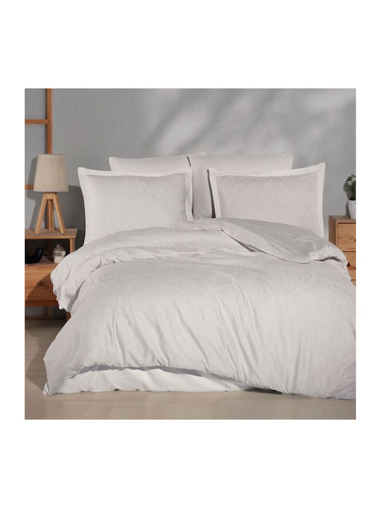 Clasy Home Set Husă de Pilotă Dublă cu 4 Fețe de Pernă & 1 Cearsaf 200x220 Cream Tarva