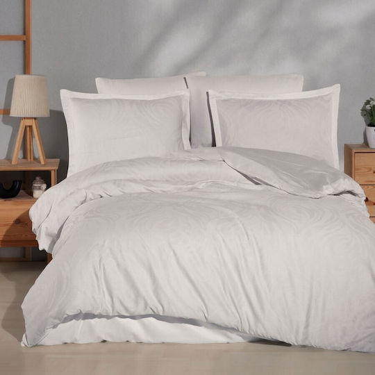 Clasy Home Σετ Διπλή Tarva 200x220cm Cream Tarva