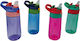 Sidirela Training Kinderflasche Kunststoff mit Strohhalm (Verschiedene Designs/Farben)