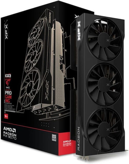 XFX Radeon RX 9070 16GB GDDR6 Quicksilver OC Ediția Gaming Placă Grafică