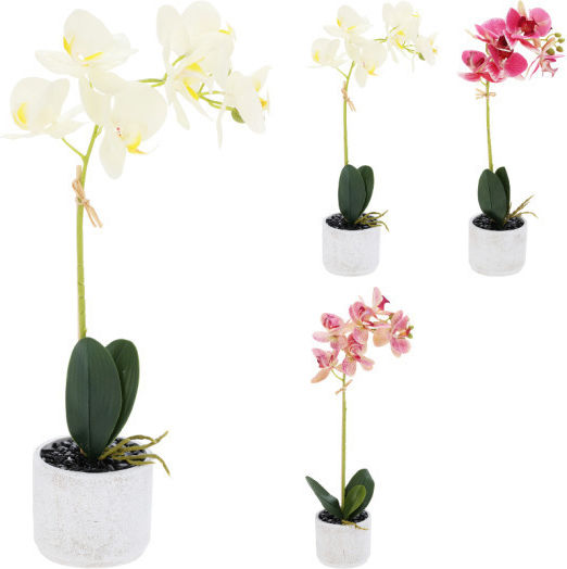 Artificial Orchid Plant Pot 11x45cm 3 Designs