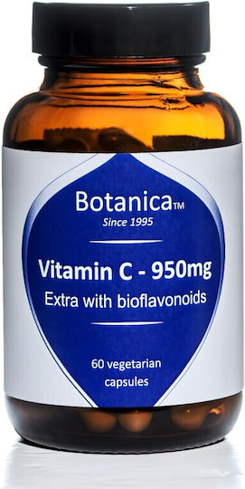 Botanica Vitamin C Vitamin for Immune System Boost, the Skin & Antioxidant Action 950mg Citrus Fruits 60 veg. caps