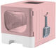 Katzentoilette Geschlossen mit Sieb Rosa