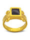 Savvas Design Herren Ring mit Steinen aus Gold 22K