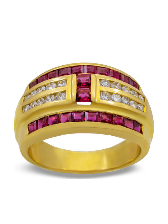 Savvas Design Дамски Пръстен с Диамант от Злато 18K