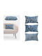 ArteLibre ArteLibre Throw Pillow Sofa Cushion Blue/White 30x50cm Various Designs