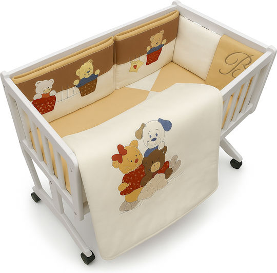Beboulino Baby Cradle Bedding Set Funny Horse 6pcs Multicolour