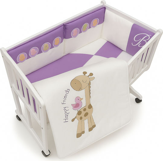 Beboulino Set Pentru Cradle Giraffe Multicolor 6buc piese