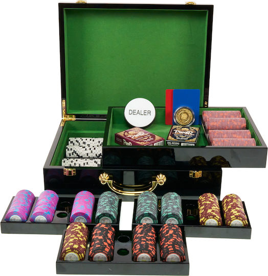 Pokeritems Set 500 Numbered Poker Chips 14gr in Suitcase