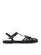 Γυναικείες Μπαλαρίνες Slingback με Λουράκι σε Μαύρο Χρώμα