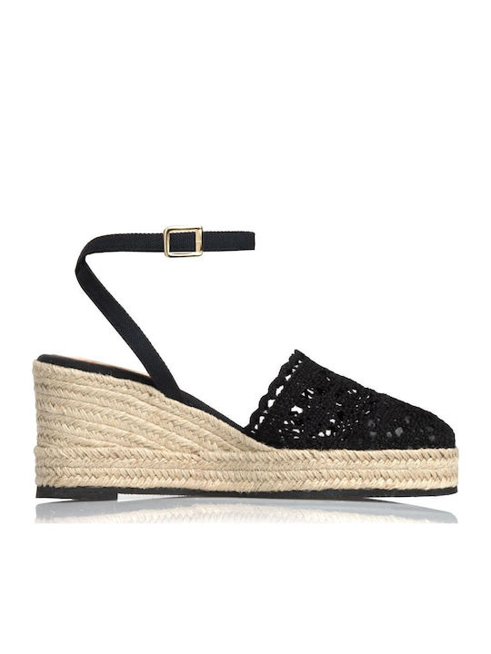 Platforme Dama Tip Espadrile Negre
