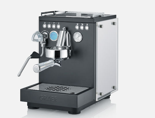Graef Batessa Automatic Espresso Coffee Machine Pressure 6bar for Cappuccino with Grinding Mill Transparent Acrylic ES1202EU