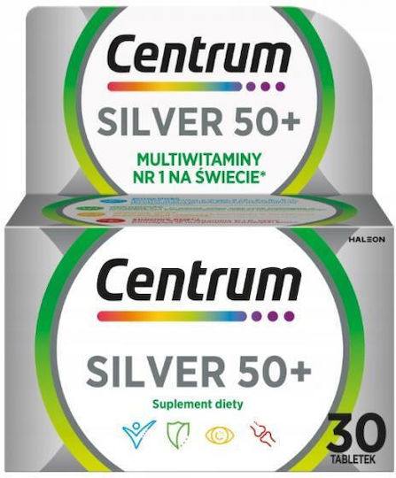 Centrum Silver 50+ Multivitamin for Energy, Immune System Boost & Bone Health 30 Tablets