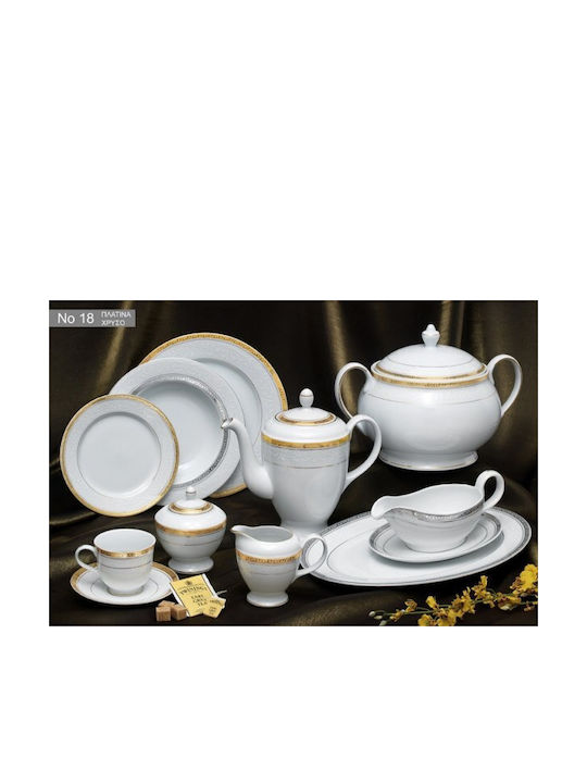 AB White Porcelain Dinnerware Set 40pcs