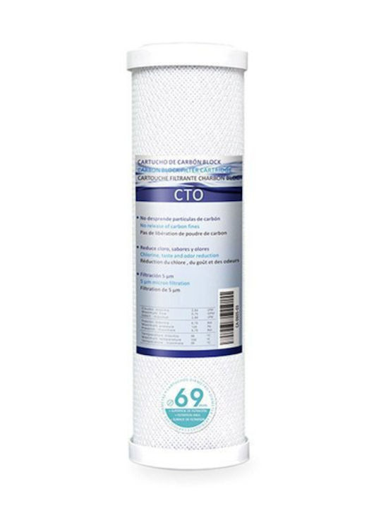 HidroWater Countertop and Under Sink Water Filter Replacement made of Activated Carbon 10" 5 μm