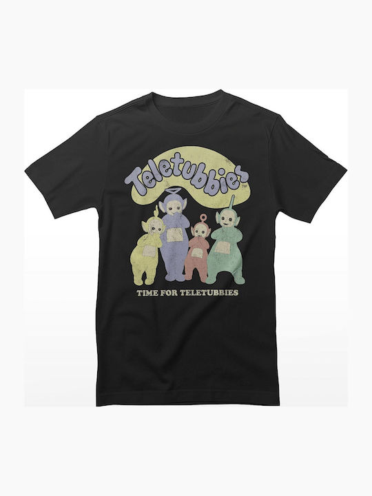 Time Teletubbies T-shirt Black Cplg-1-ttub003-h87-bk