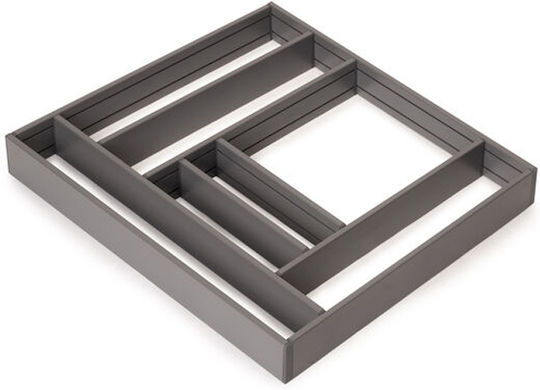 Aluminium Schubladenorganizer Schränke 60cm Schubladentiefe 50cm Anthrazit Emuca Alumount Organizer 3022035