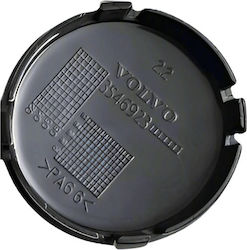 Zero-Wheel Wheel Center Cap Volvo with 64mm Internal Diameter Black 1pc
