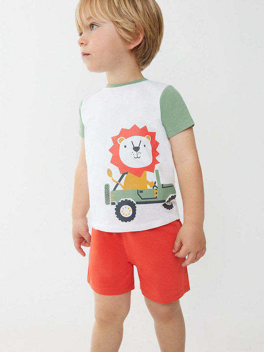 Street Monkey Set Pentru Copii Cu Pantaloni Scurți Verde Oliva 2 Bucăți Street Monkey Set Pentru Copii Cu Pantaloni Scurți Verde Oliva 2 Bucăți