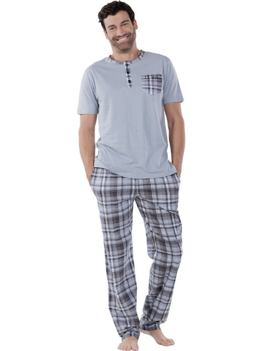 MEI Men's Summer Pajamas Set Gray