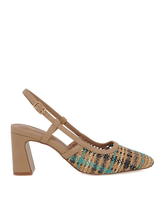 Synthetic Leather Tabac Brown High Heels