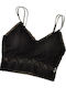 Γυναικείο Bralette Γεωμετρικά Σχέδια Μαύρο 8273