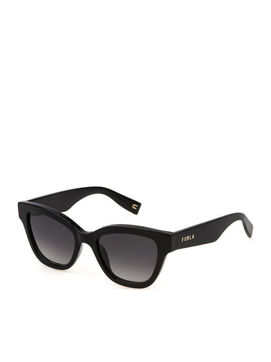 Furla Feminini Ochelari de soare cu Negru Cadru și Negru Degrade Polarized Lentilă SFU840 0700