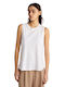 Rita Women's Blouse Cotton Sleeveless White
