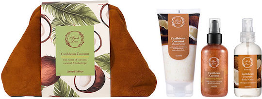 Fresh Line Coconut Travel Set για Καθαρισμό Σώματος & Λάμψη 3τμχ