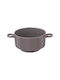 Cereal Serving Bowl Round Ceramic Gray with Diameter 12cm