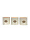 ArteLibre Set 3 Stück Lebensmittelgläser für Kaffee / Zucker mit Deckel & Holzgestell Weiß 13x11x15cm