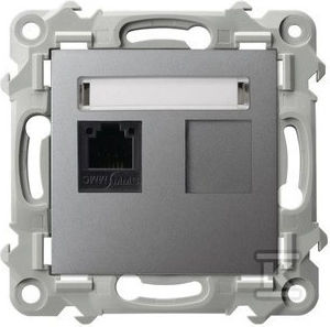 Saphir Telephone Socket Single Grey Matt Gpt-1z M 70