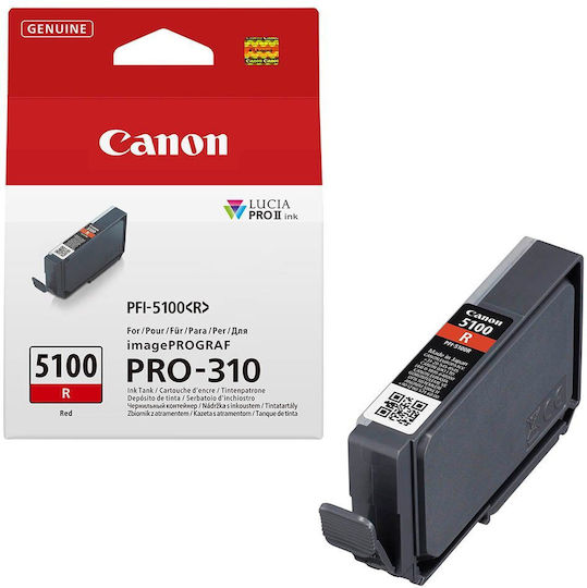 Canon PFI-5100 R Original InkJet Printer Ink Red (6958C001)