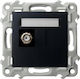 Sapphire F-type Antenna Socket Single Black Met...