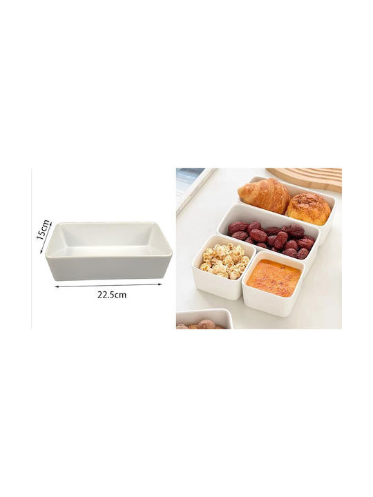 Galifas Serving Bowl Round made of Porcelain White with Diameter 22.5cm