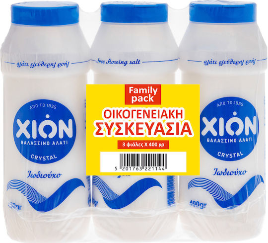 CHion Salt Plastic Bottle 3x400g Family Pack